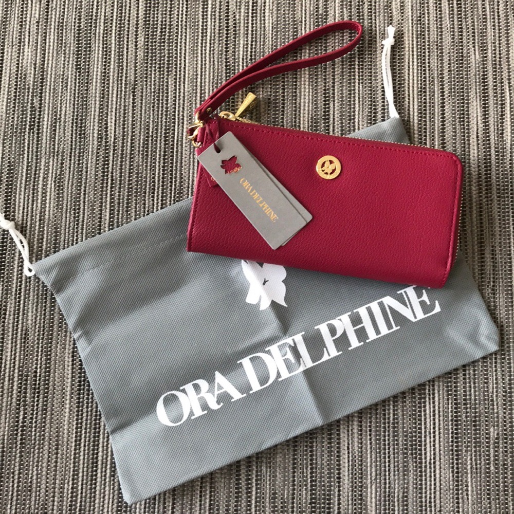 NWT Ora Delphine Wallet Wristlet in Rose